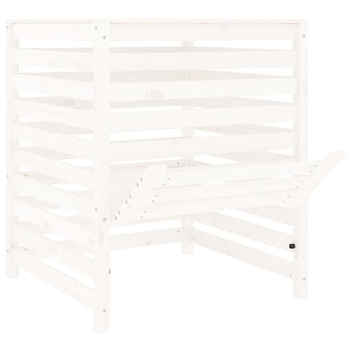 NNEVL Composter White 82.5x82.5x99.5 cm Solid Wood Pine
