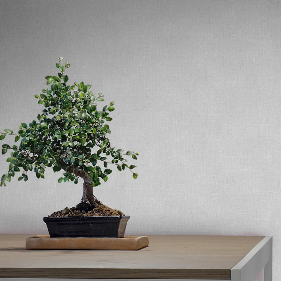 Sanders & Sanders behang linnenstructuur grijs - 53 cm x 10 m