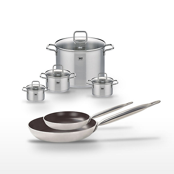 Lot Poêles 24cm &32cm Elo Bistro Line et 4 Faitouts Elo Citrin