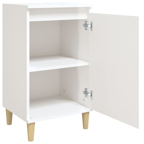 NNEVL Bedside Cabinets 2 pcs High Gloss White 40x35x70 cm Engineered Wood