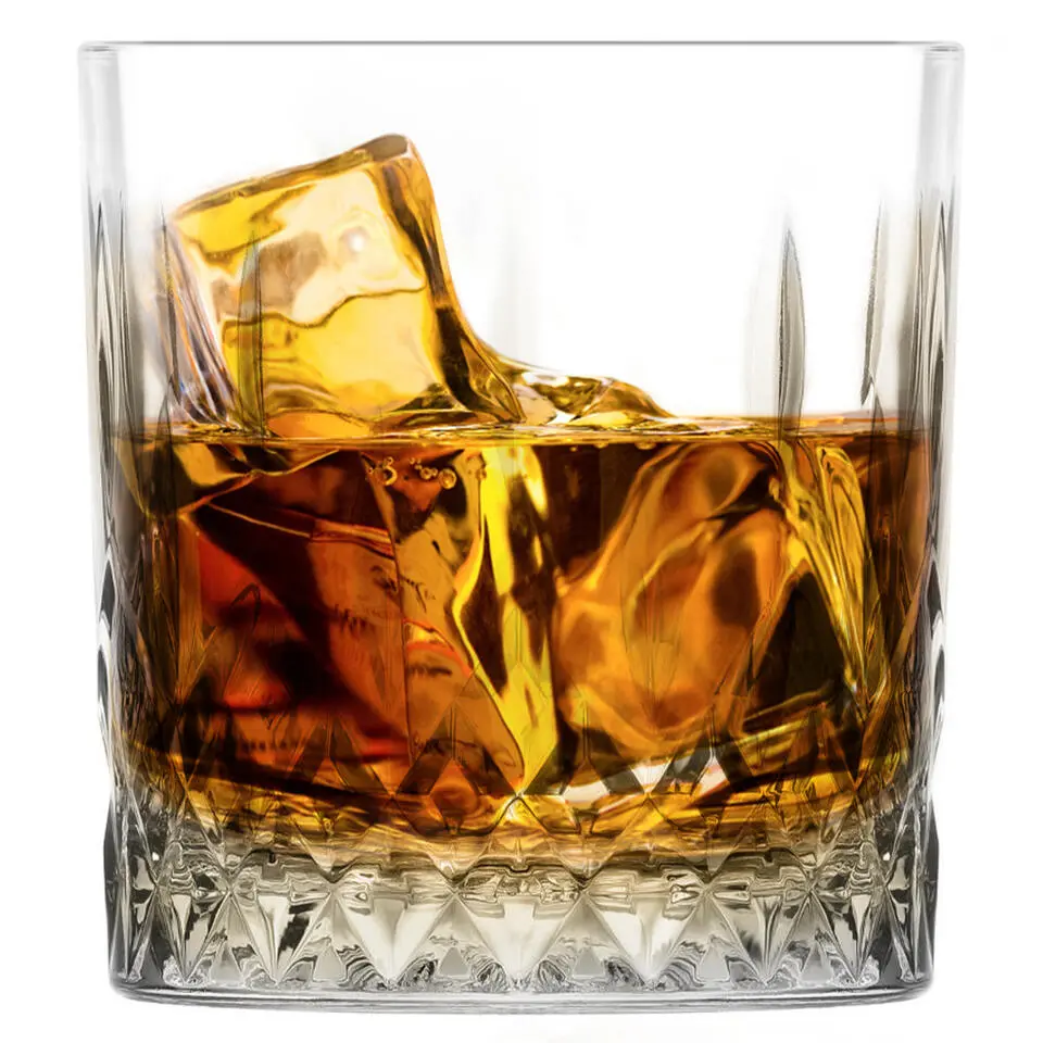 Glasmark Whiskey glazen - 6x - Diamond - 280 ml - drink/waterglas