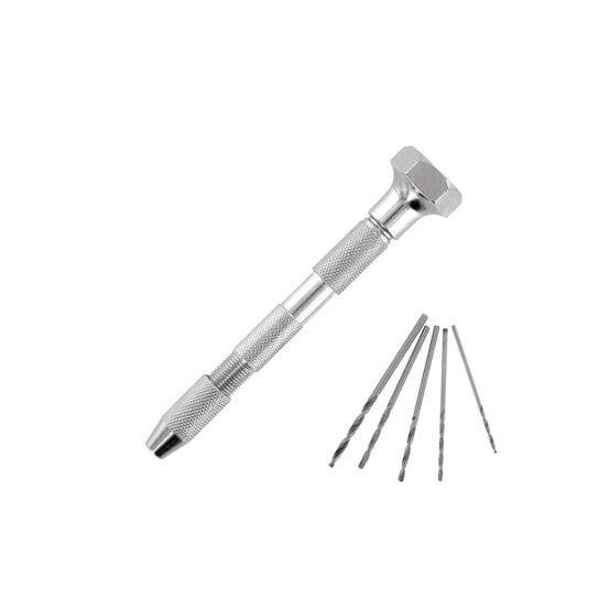 Modelcraft Pin Vice Double-Ended Swivel Top and 5 Drill Bits