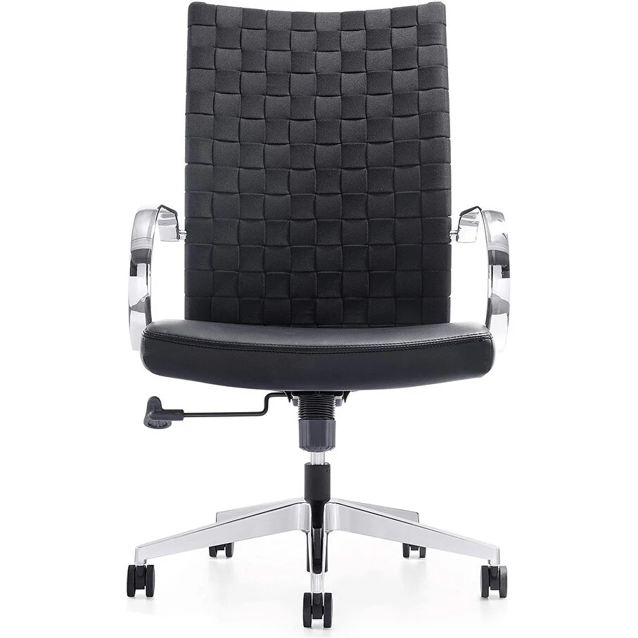 Weeve Chair Black Height Adj & Tilting feature Polished Alluminum Base