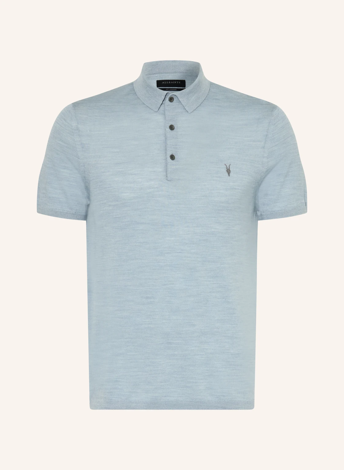 ALLSAINTS Strick-Poloshirt MODE MERINO aus Merinowolle
