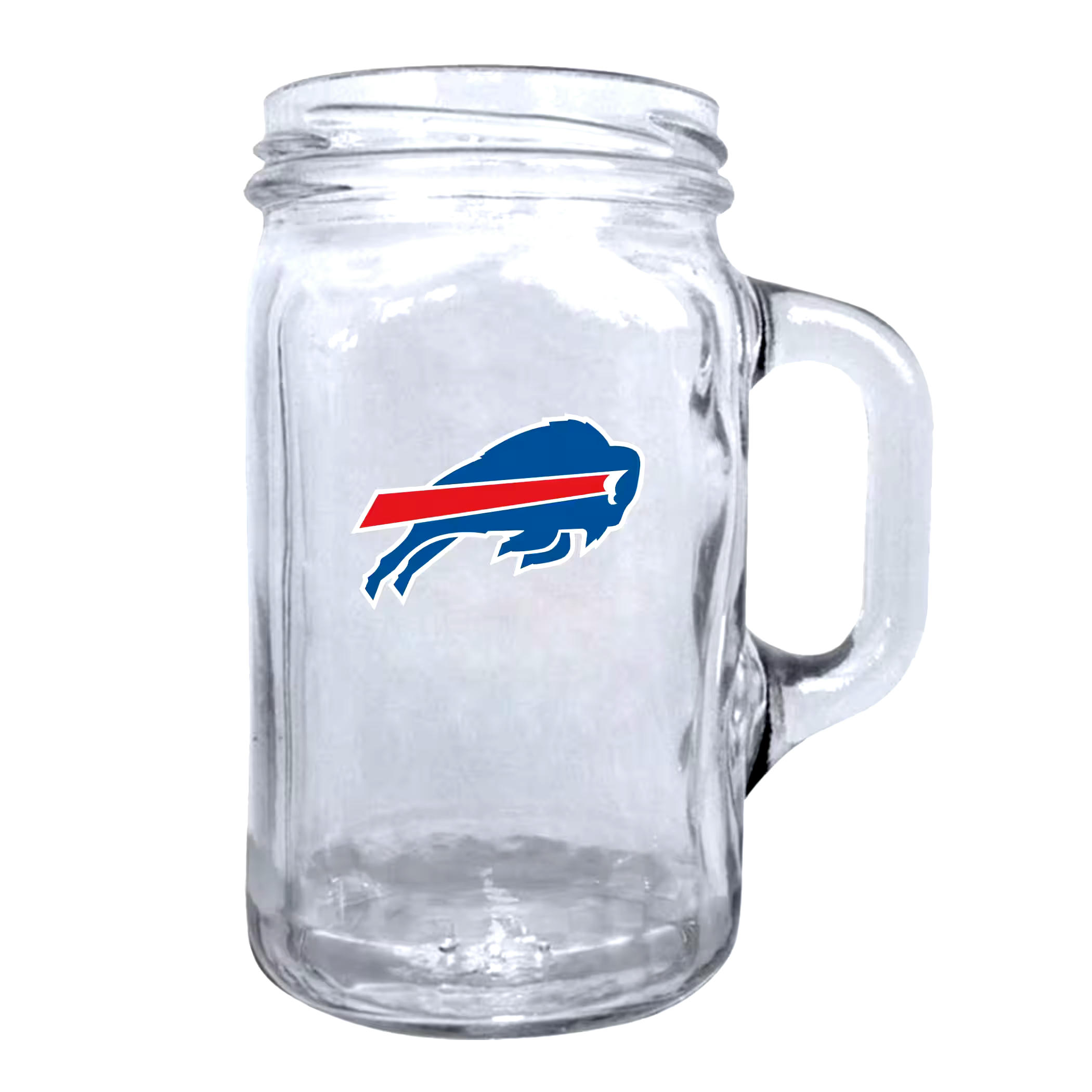 Buffalo Bills Mason Jar Mug Pint Glass For NFL Football Fans/Collectors, 16.5-oz