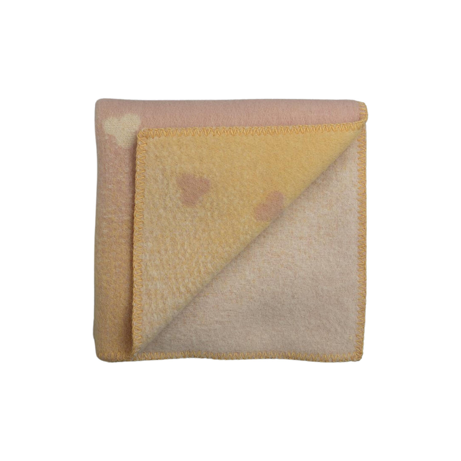 MELVIN Half Size Throw, light pink/yellow