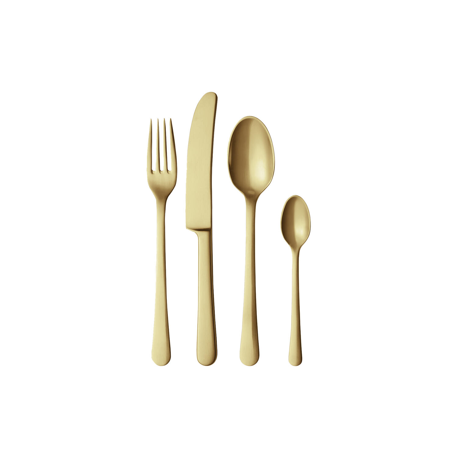 Copenhagen bestiks&aelig;t 4 dele, matte gold