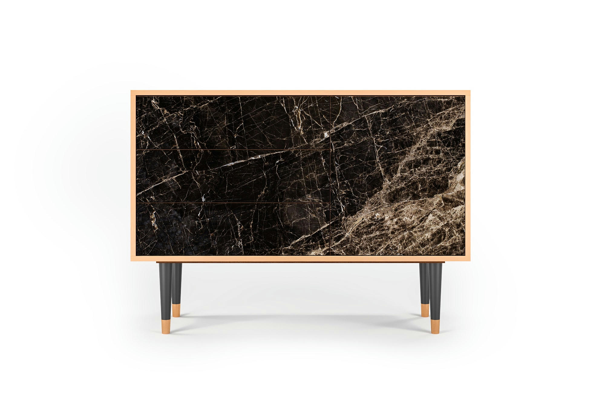 NIGHT ABYSS - Buffet  noir 3 tiroirs et 1 porte L 115 cm