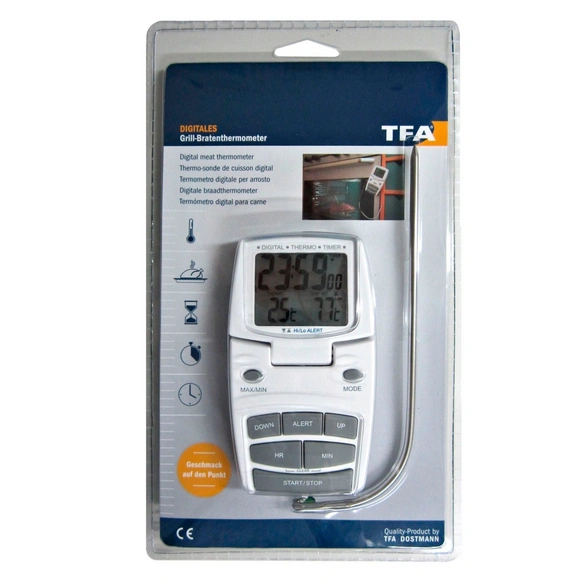 Bratenthermometer digital Kunststoff/Edelstahl 6,8 x 12,1 x 2,2 cm