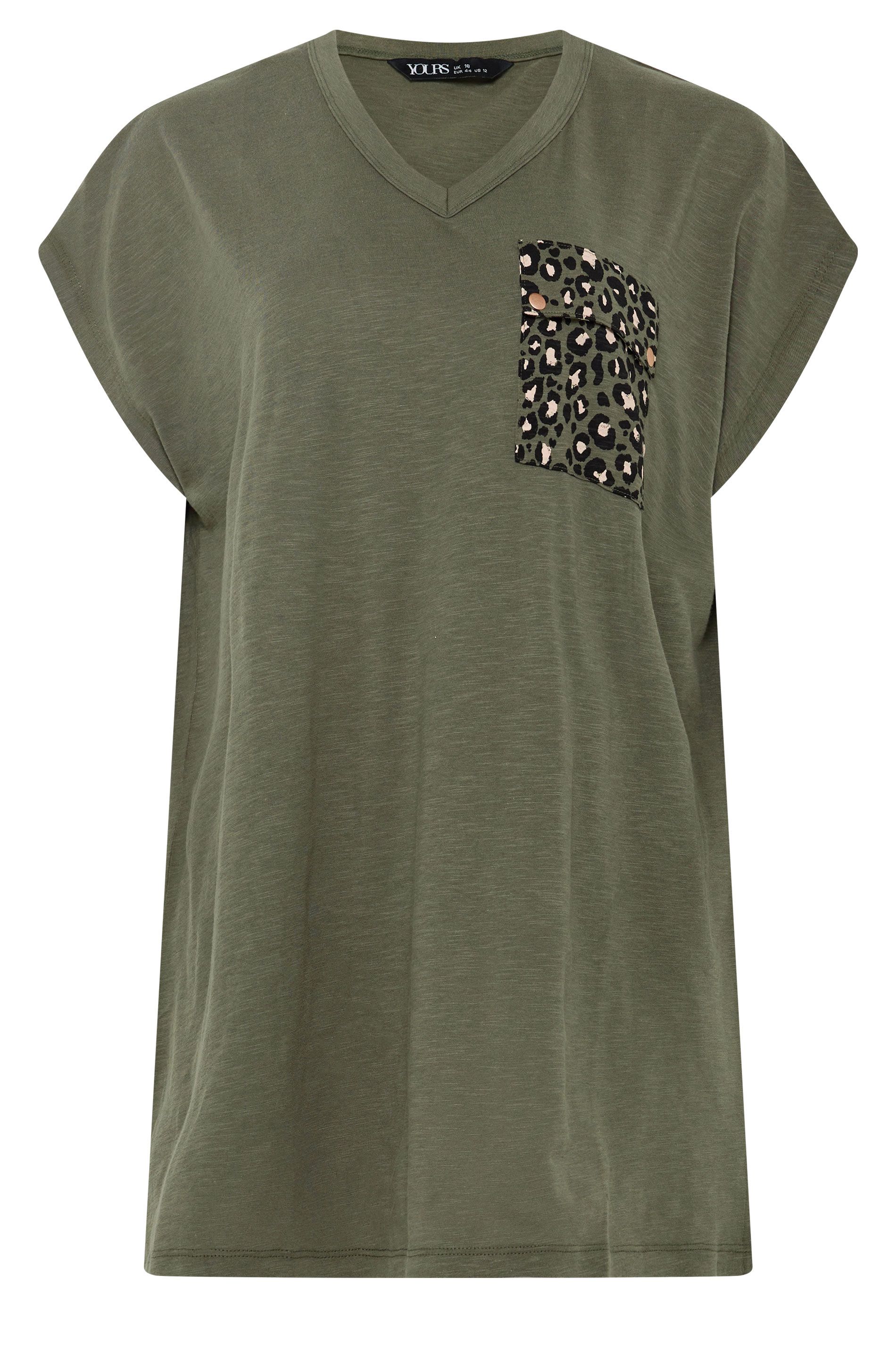 Yours Animal Stud Pocket T-Shirt