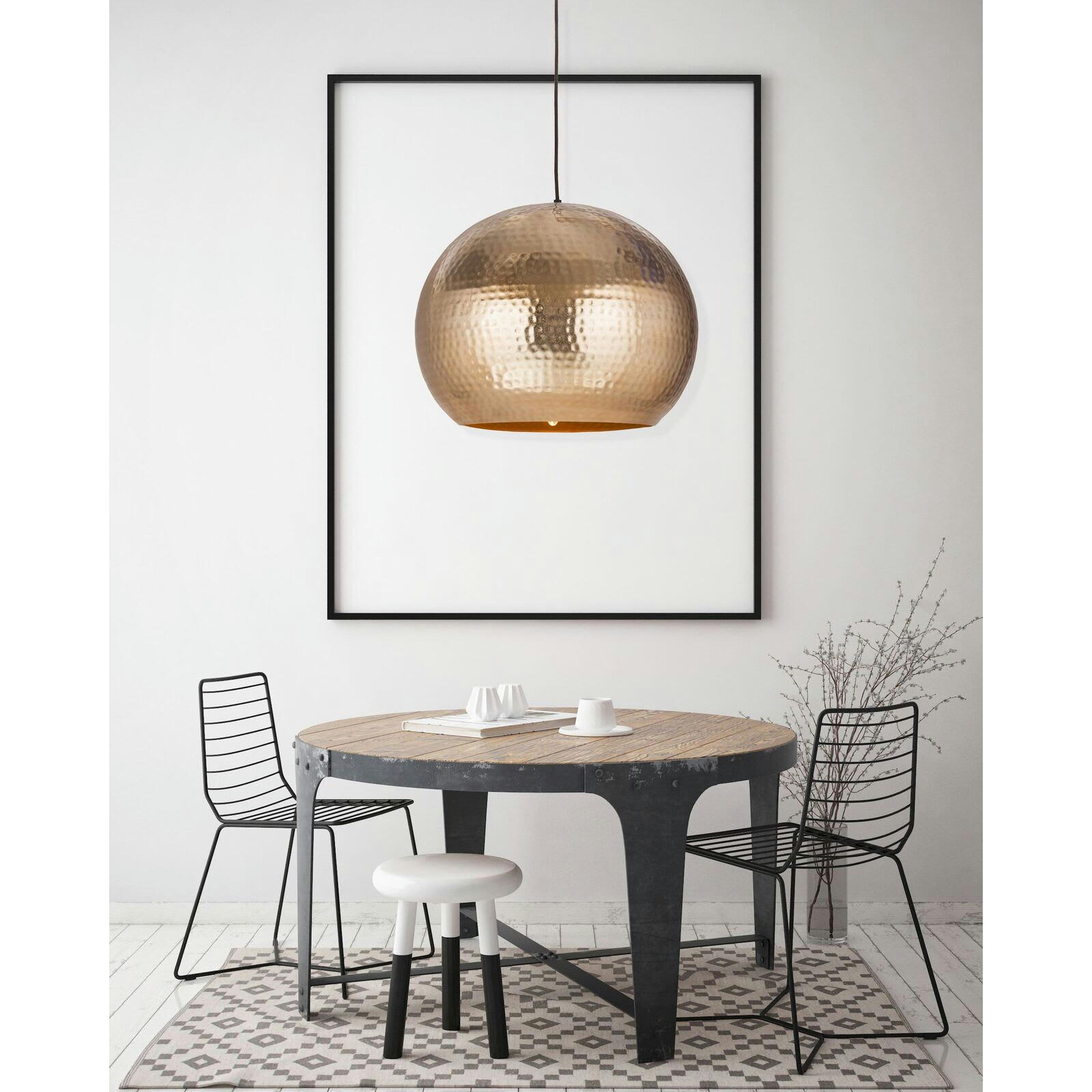 - Suspension Métal Or 47x47x35 cm