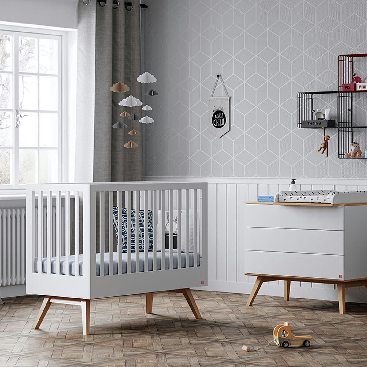 NATURE - Lit bébé 60x120 blanc
