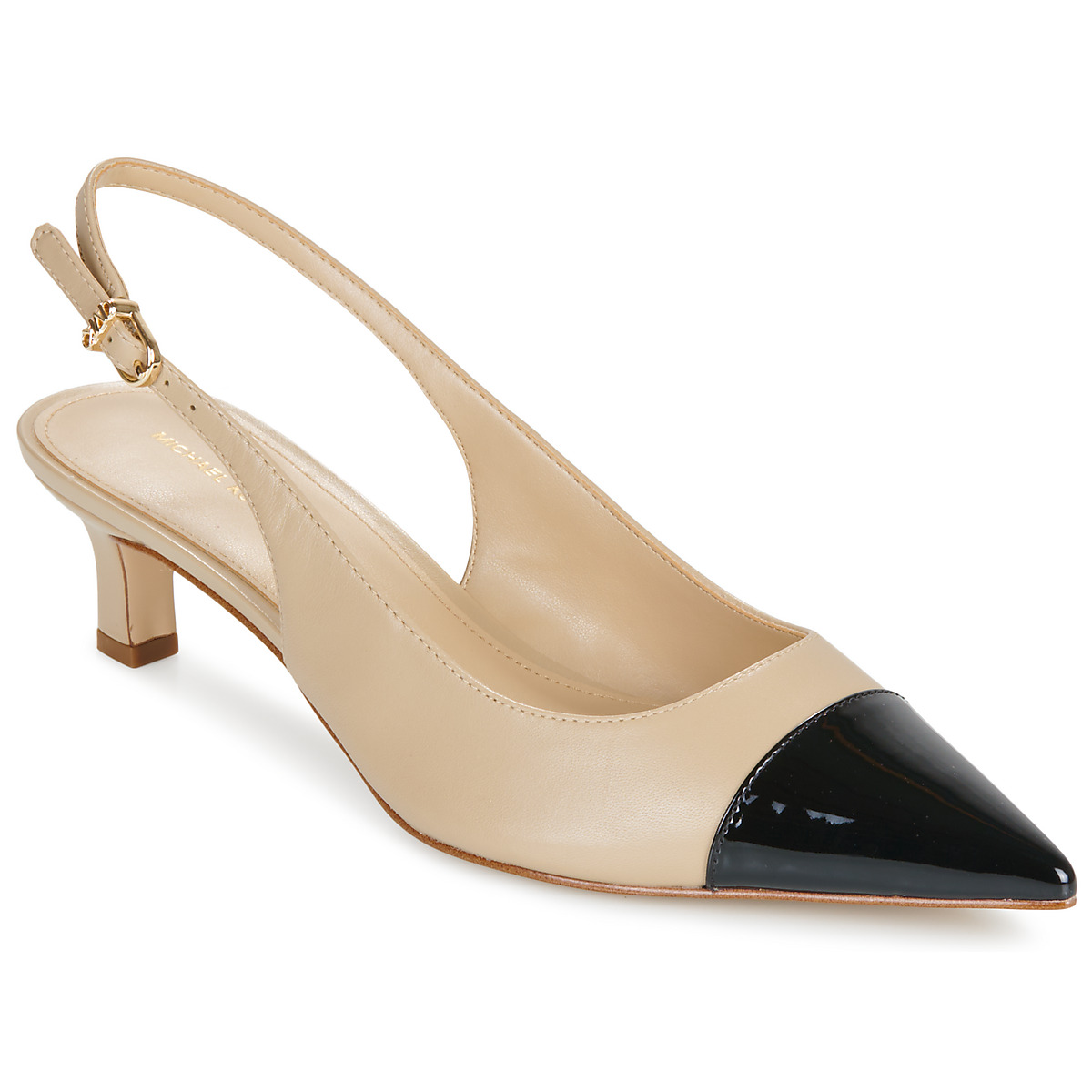 MICHAEL Michael Kors - AMARA TOE CAP SLING PUMP - Beige / Black