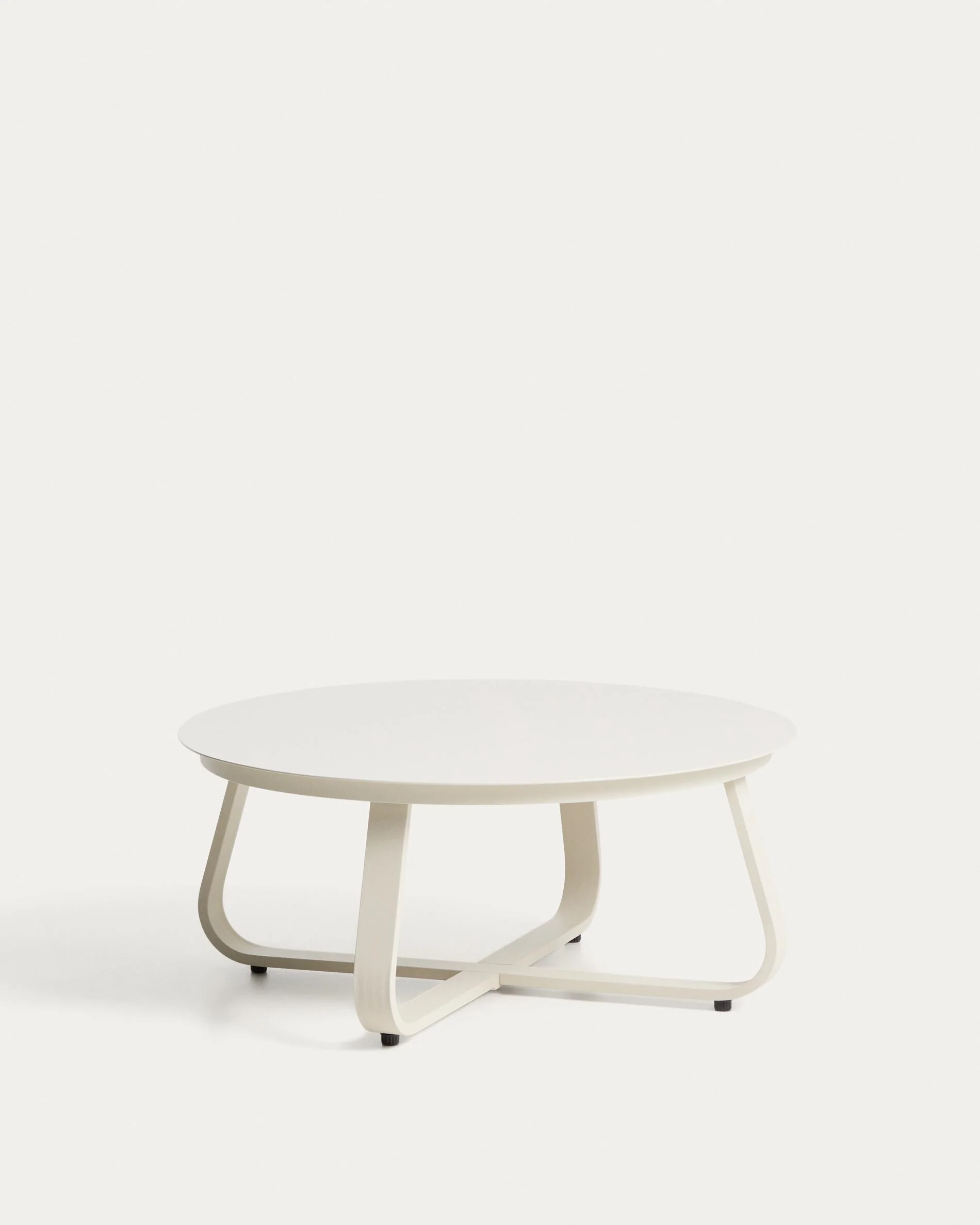 Tamaris ecru aluminium outdoor coffee table Ø80cm