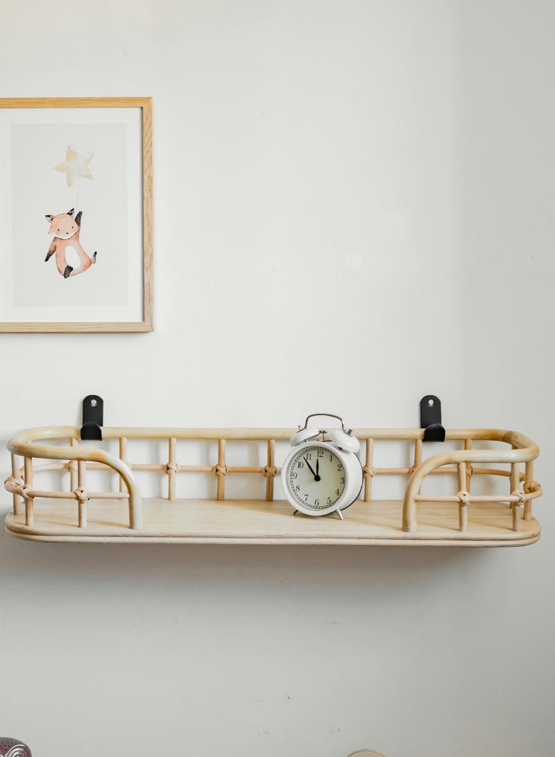 JAVA - Etagère rotin naturel et métal