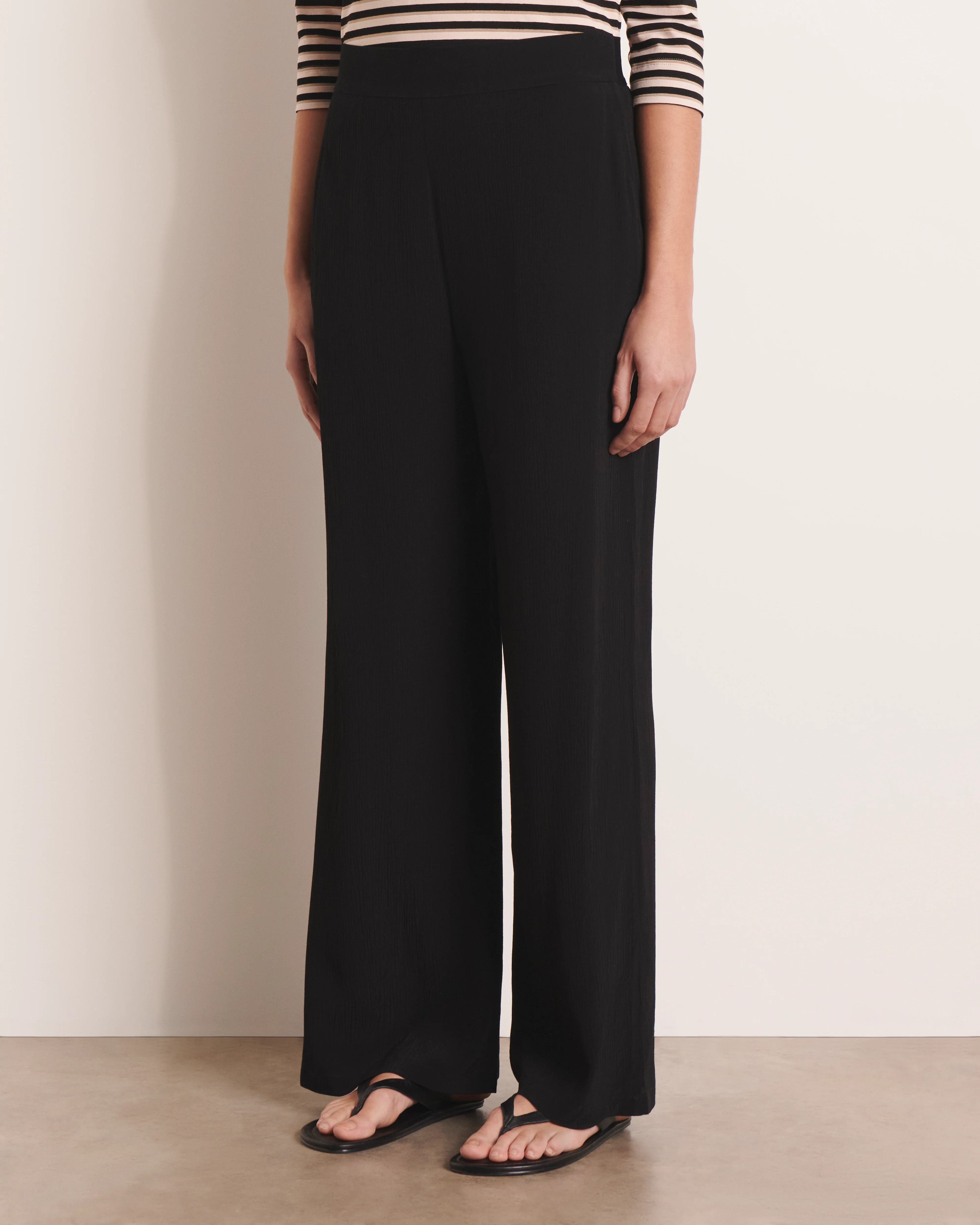 Pantalon fluide large noir PALERMA/13203/500