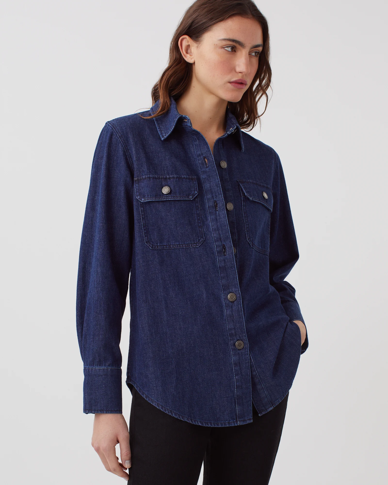Chemise en denim de coton