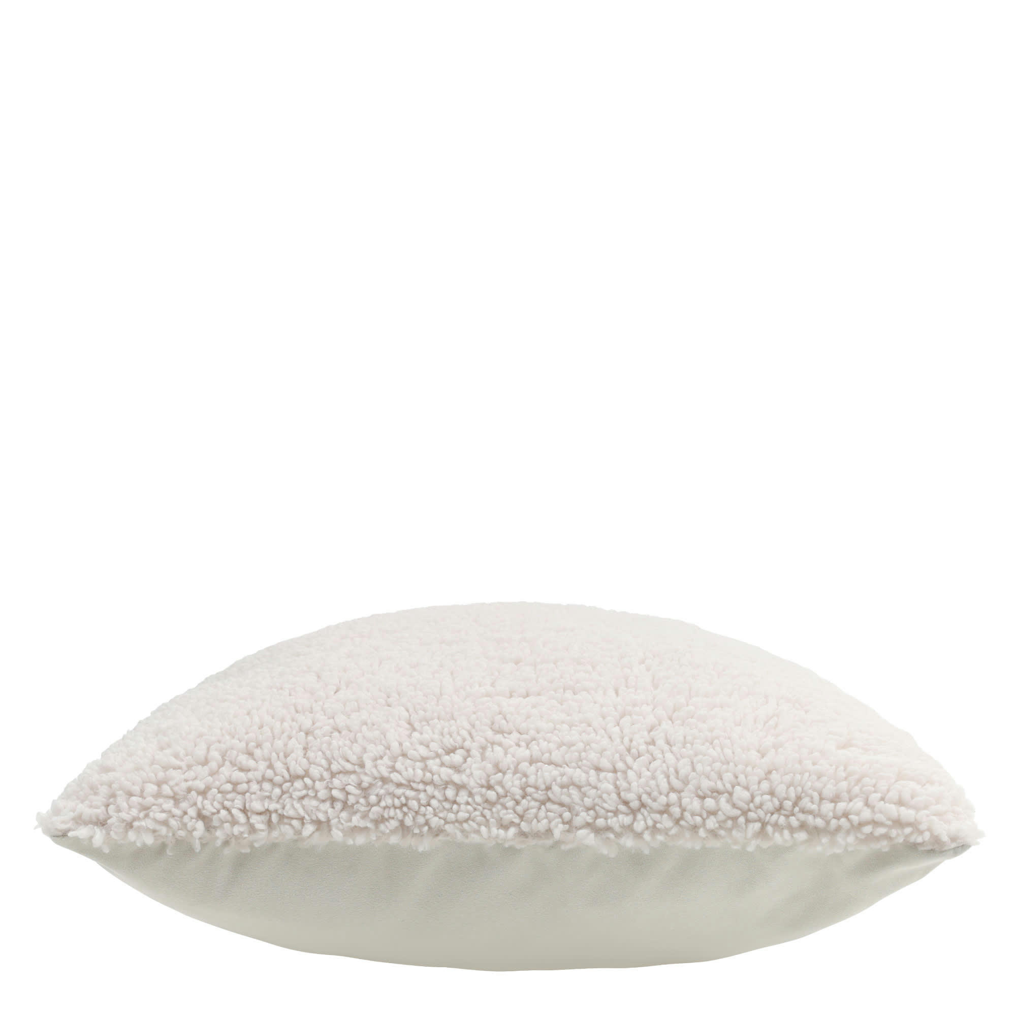 - Coussin en molleton imitation peau de mouton crème
