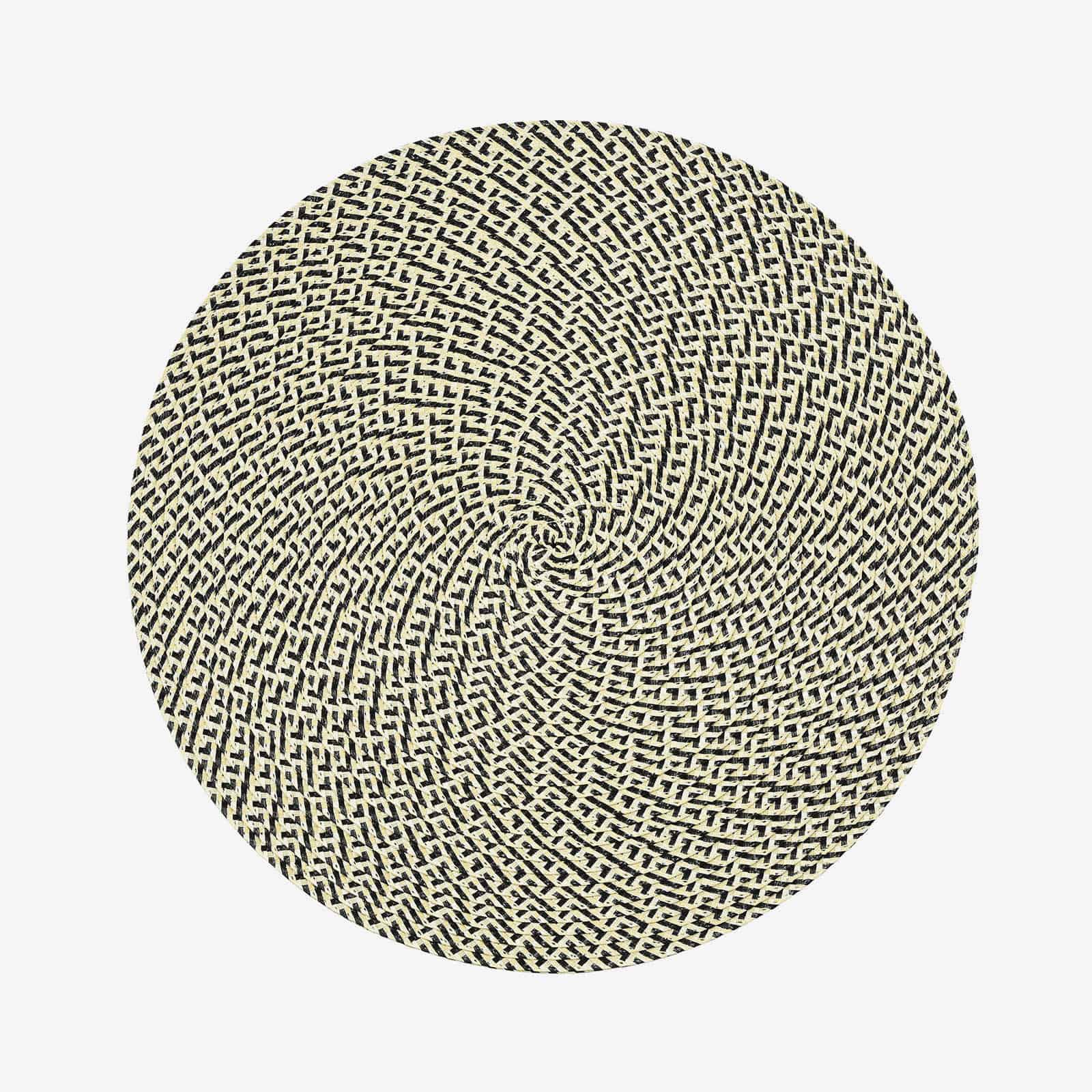 Tischset Boho Schwarz,L 380 x B 380 mm