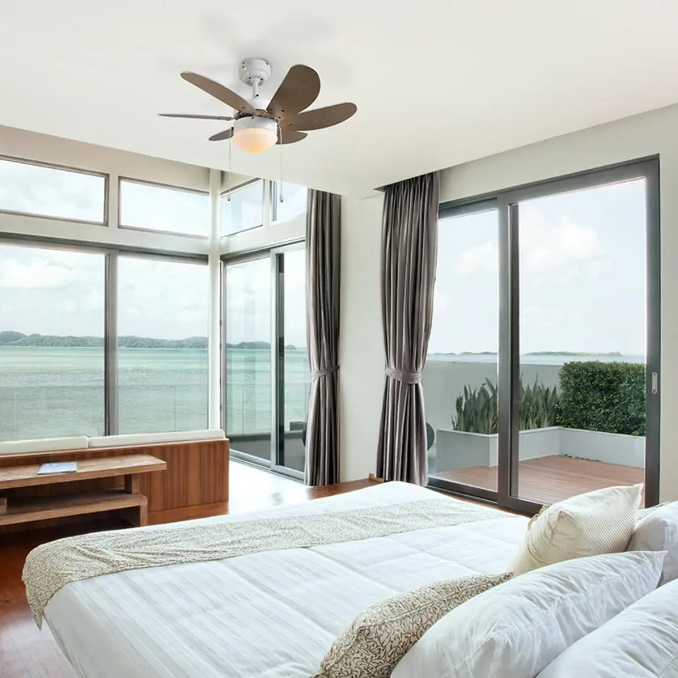 Qazqa plafondventilator fresh wit e14