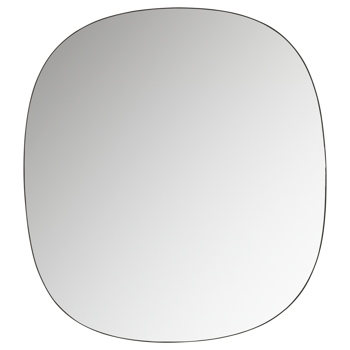 WOOOD spiegel Philou - Glas/Metaal - Zwart - 60x55x0,5