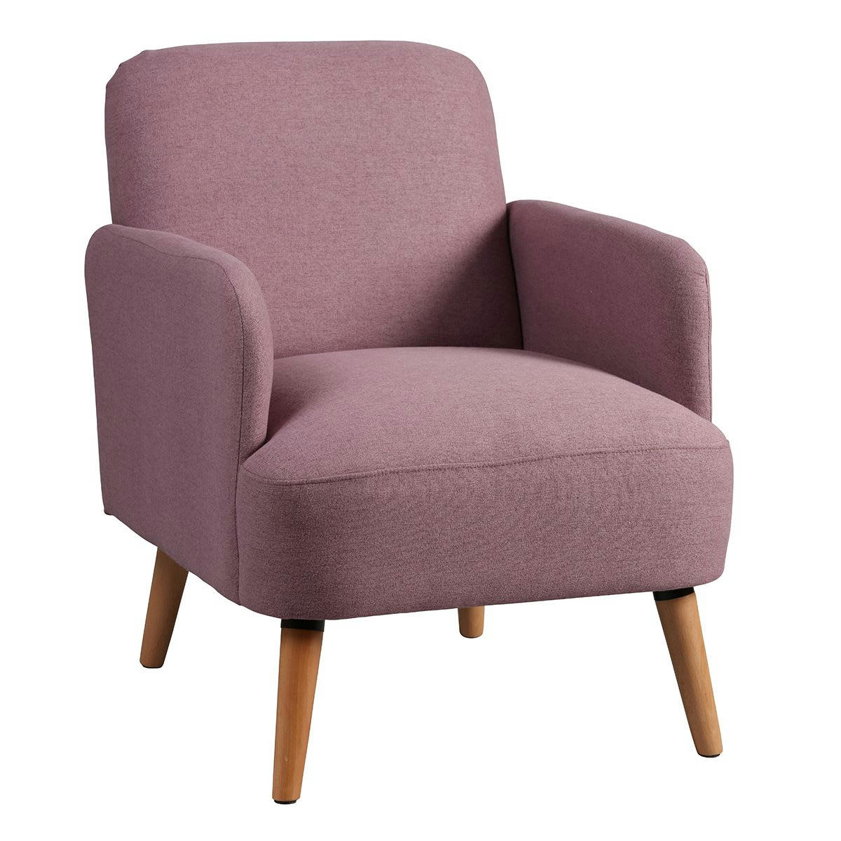 TEODORE - Fauteuil  rembourré tissu violet