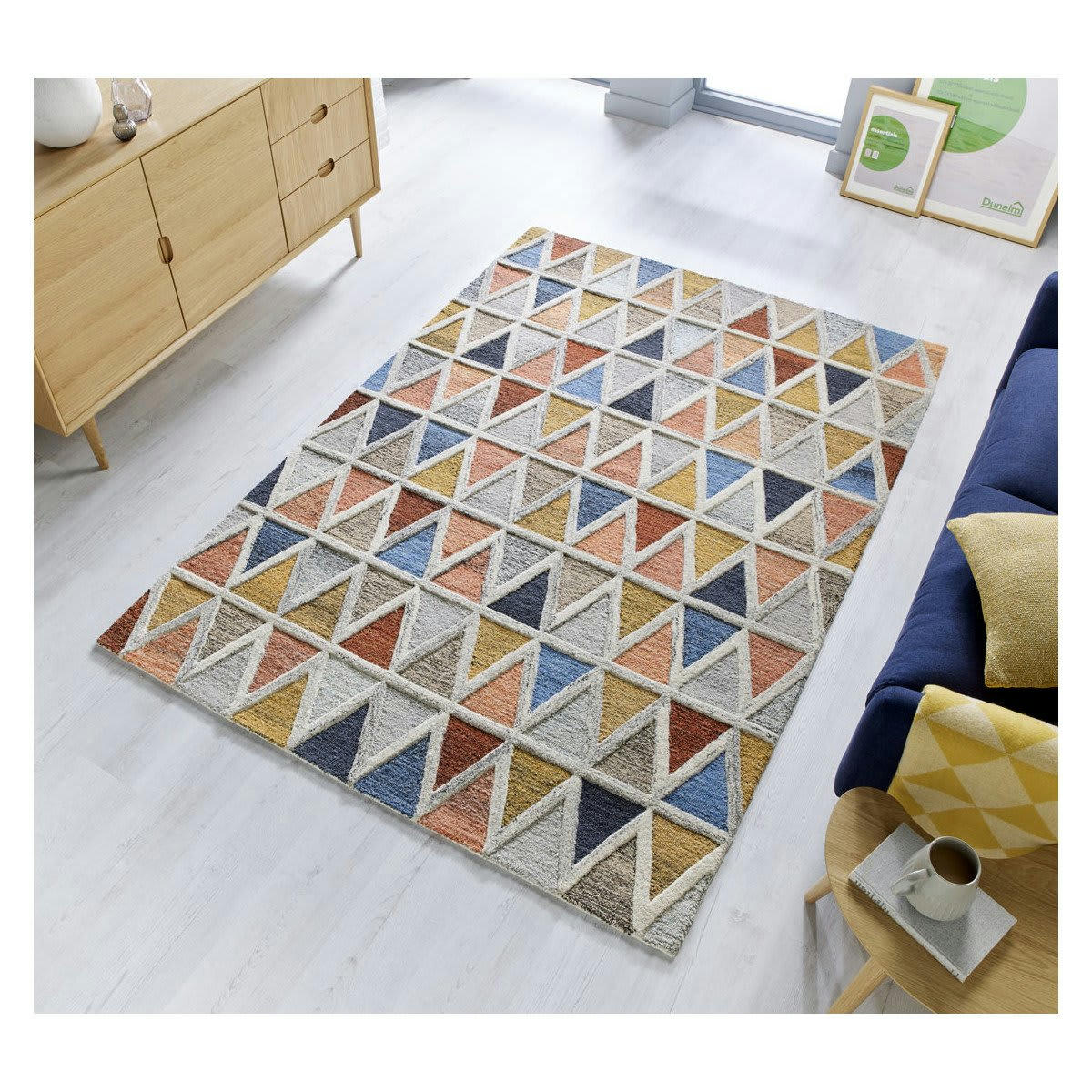 MORETZ - Tapis de salon moderne en Laine Multicolore 200x290 cm
