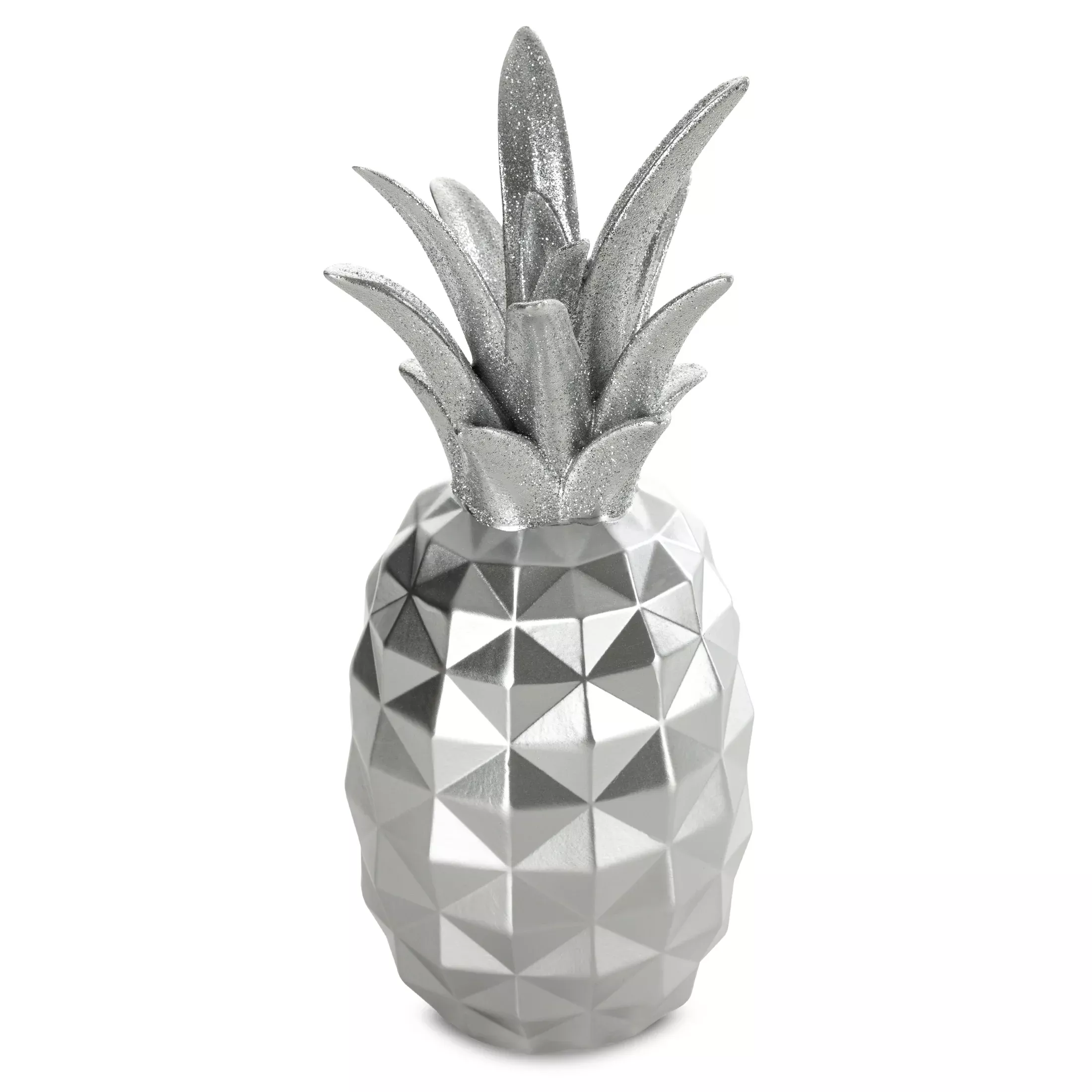 Figurka srebrna ananas średnica średnica 10x25 cm ESTEL