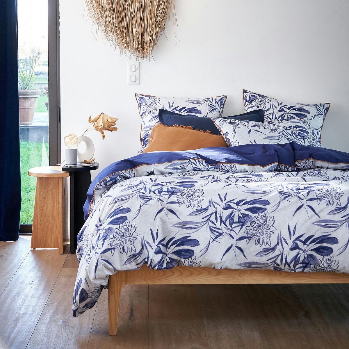 Drap housse percale de coton bonnet 30 cm, Mishima