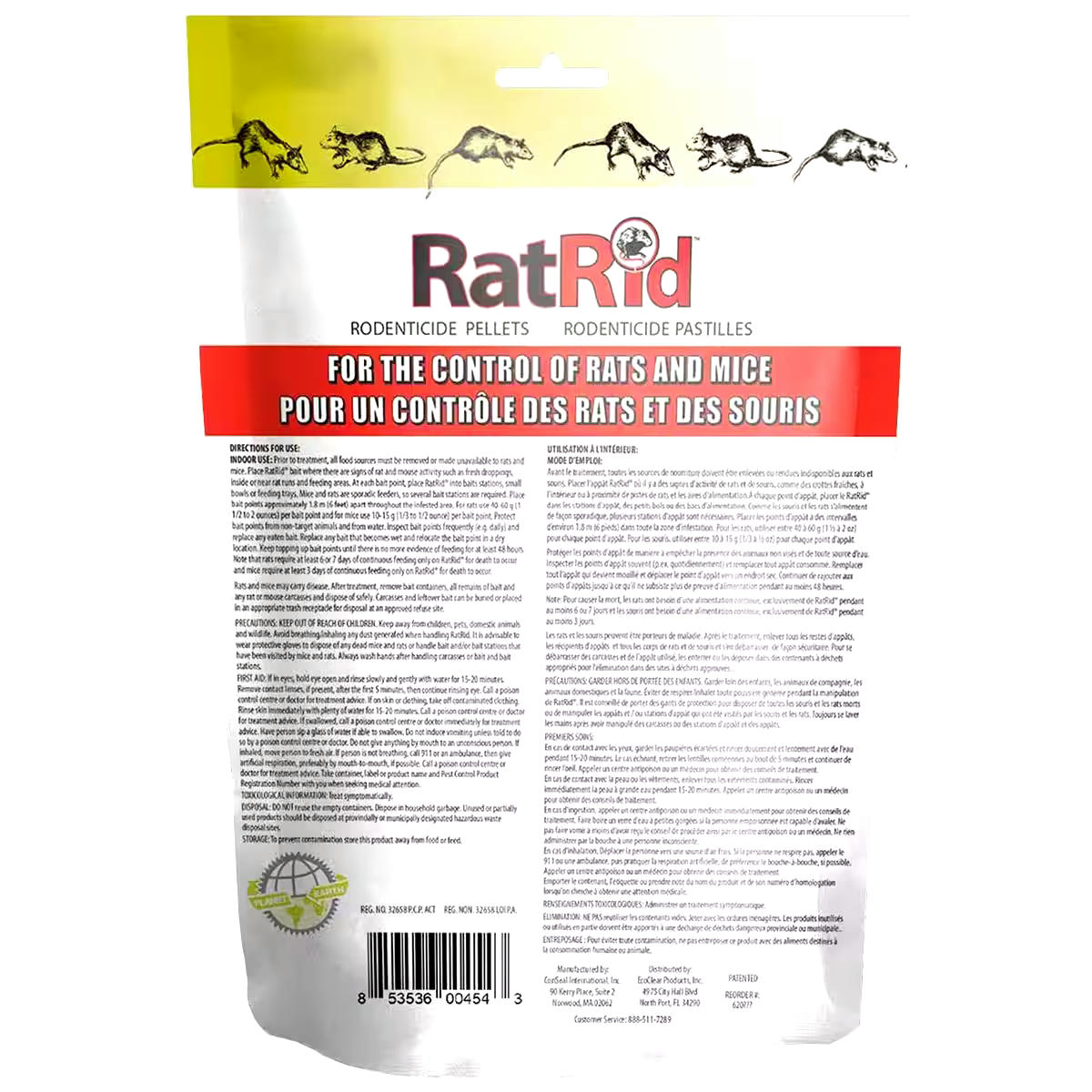 RatRid Rodenticide Pellets, 500-g