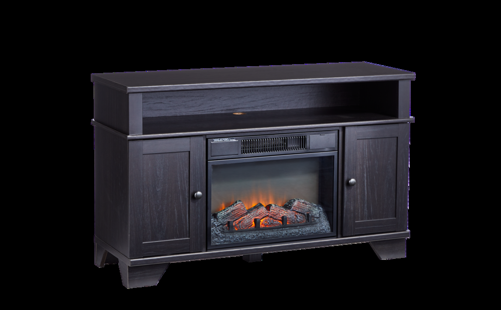 For Living Hamilton Electric Fireplace TV Stand, 44.5-in, 1500W, Brown Cappucino