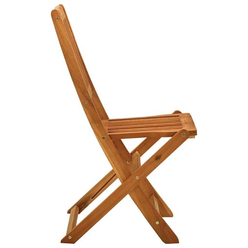 NNEVL Folding Garden Chairs 2 pcs Solid Eucalyptus Wood