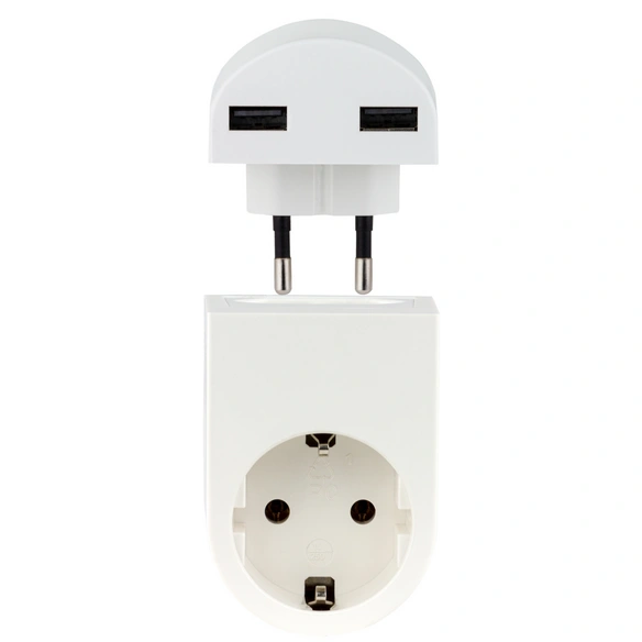 Reisestecker, Traveler USA weiss