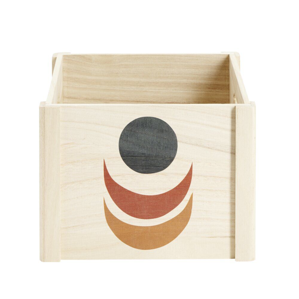 BoÎte de rangement ouvert en bois 25x18xH25cm (2 modèles)