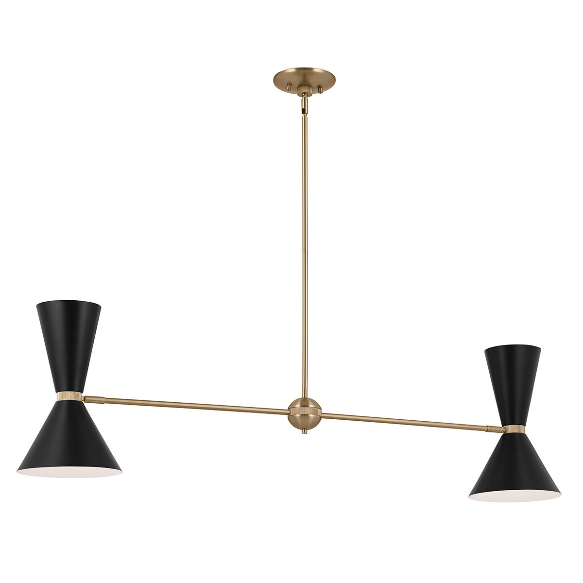 Lampa wisząca szampański brązowo-czarna PHIX 4xE27x40W Kichler