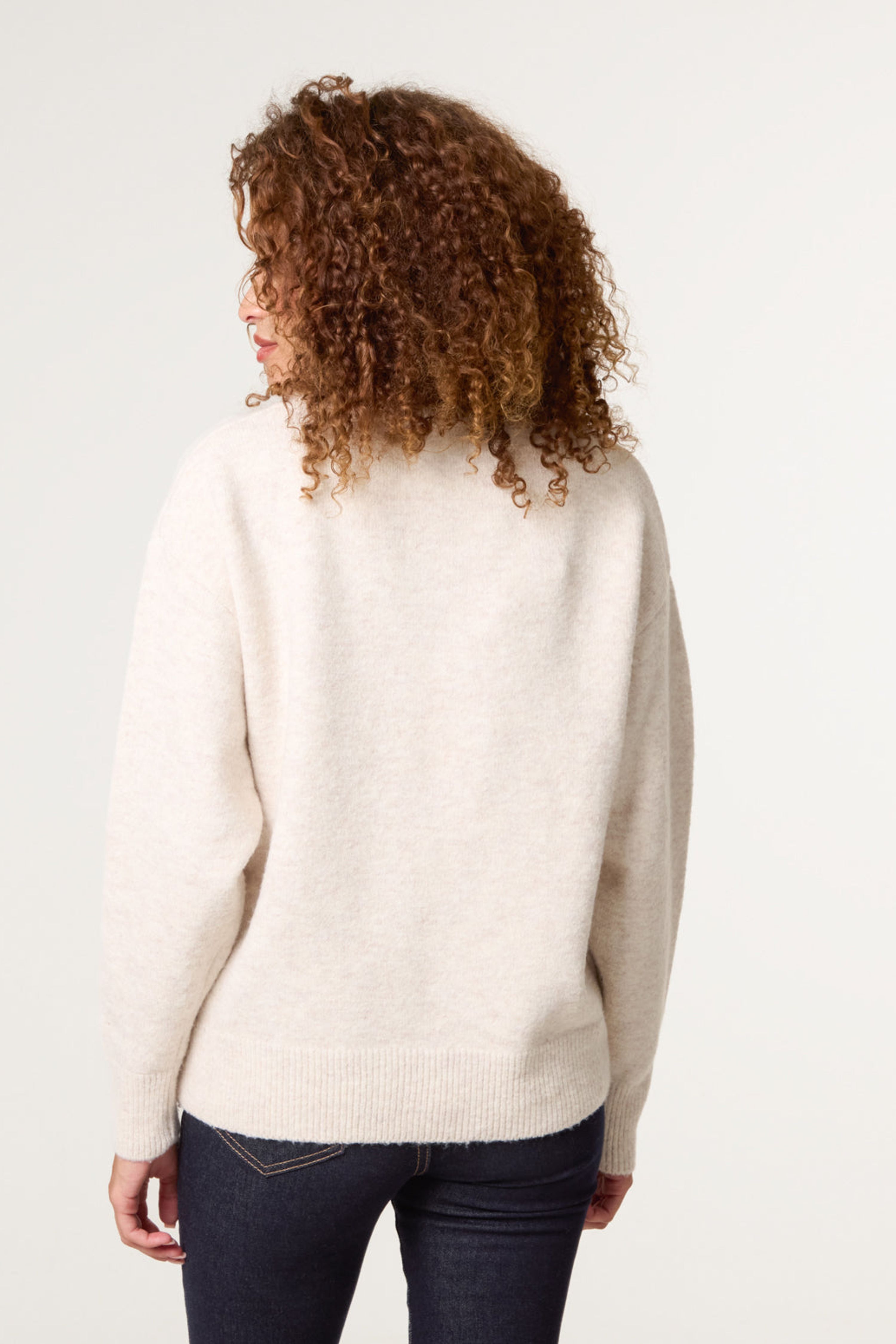 Blue Vanilla Stone Round Neck Jumper