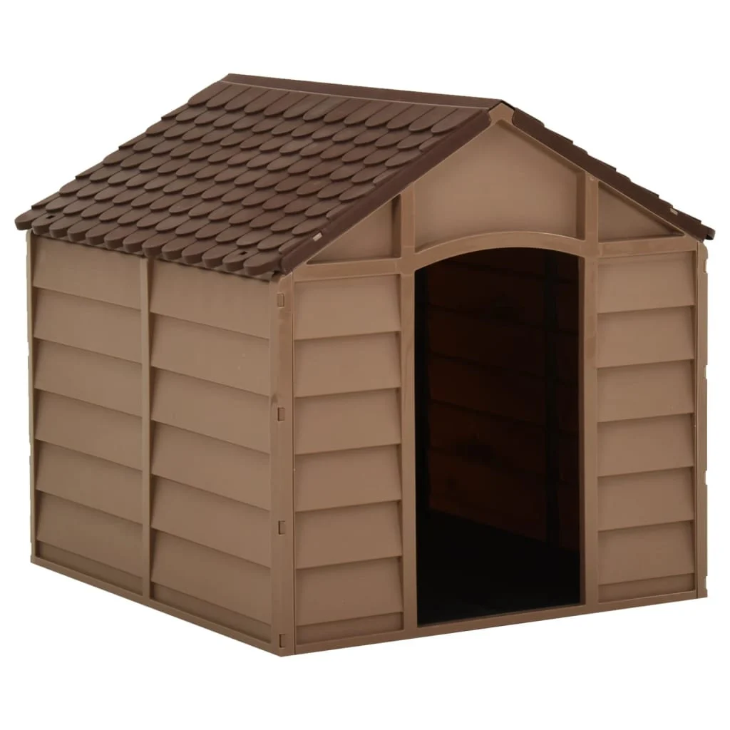 VidaXL Buda dla psa Brąz 71 x 71.5 x 68 cm polipropylen