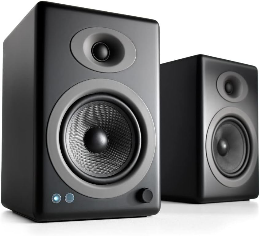 Audioengine A5+ Powered Bookshelf Speakers – 150W High-Fidelity Studio Monitors for Music  Gaming  Turntables & Home Theater