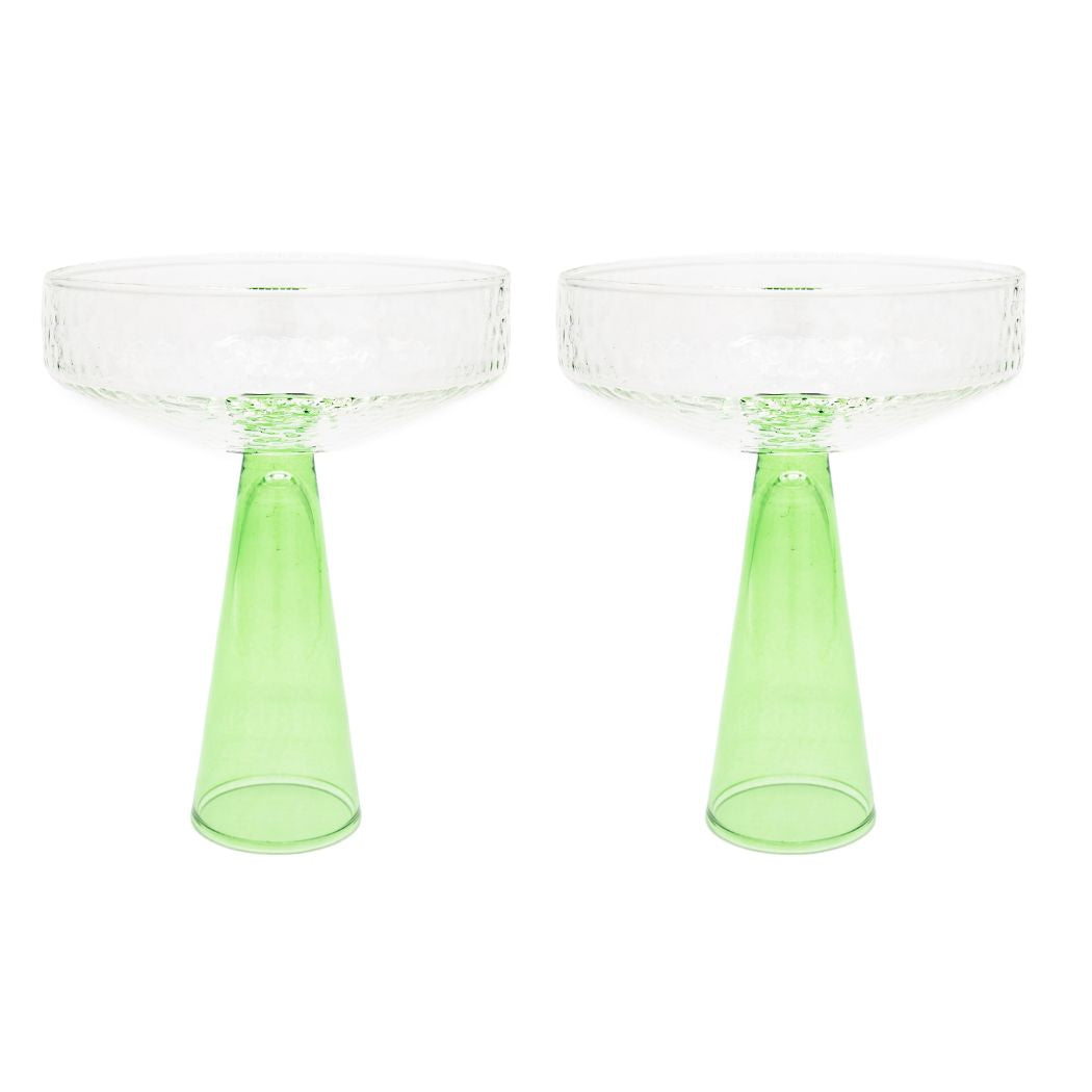Brût Homeware, Coupe Claude, helder   groen, set van 2