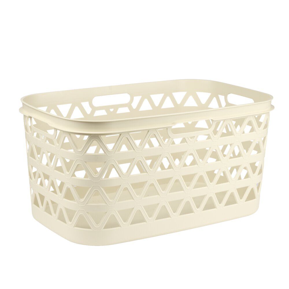 Panière à linge Oceanna plastique blanc 45L