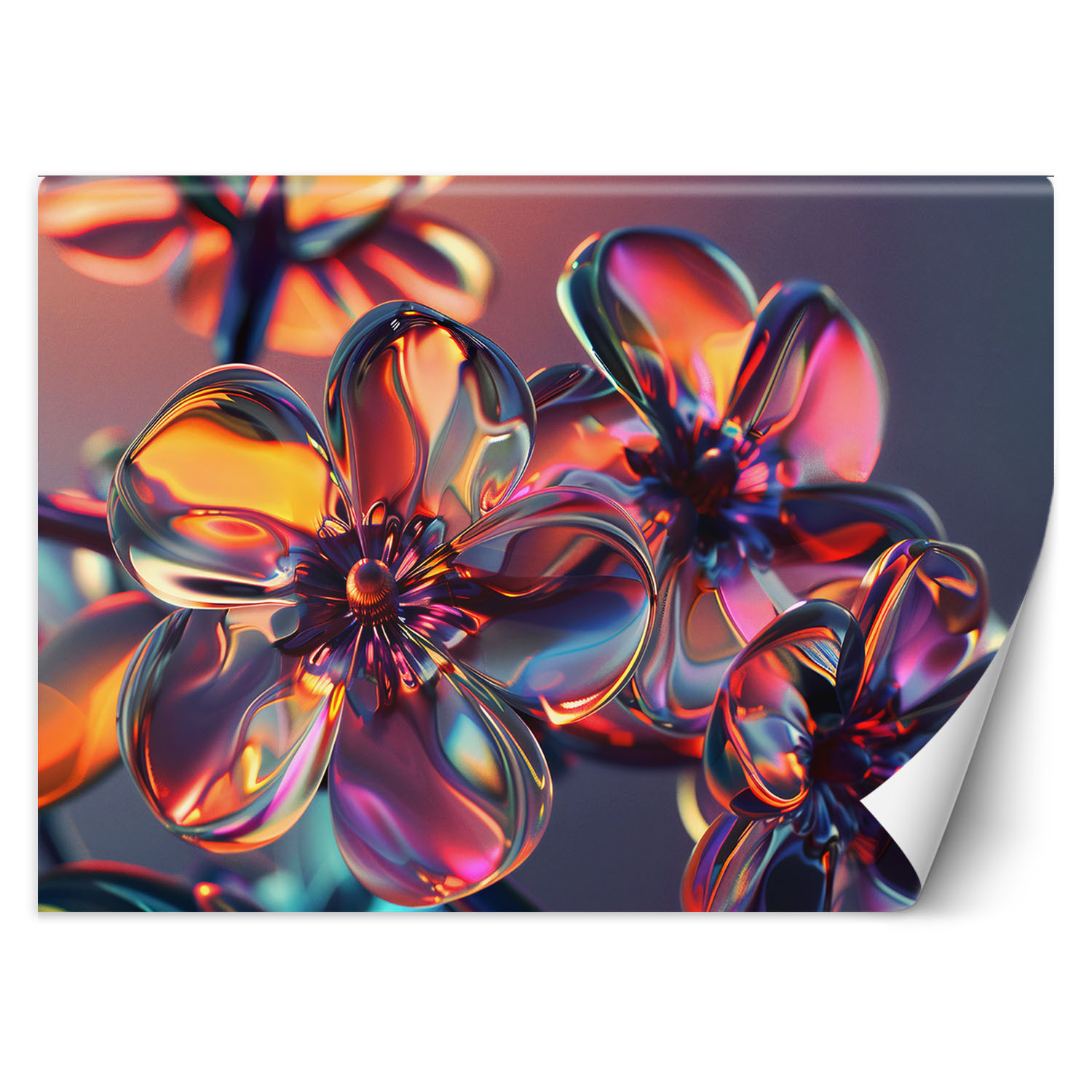 Feeby Fototapeta, Szklane kwiaty w pastelowych barwach 150x105