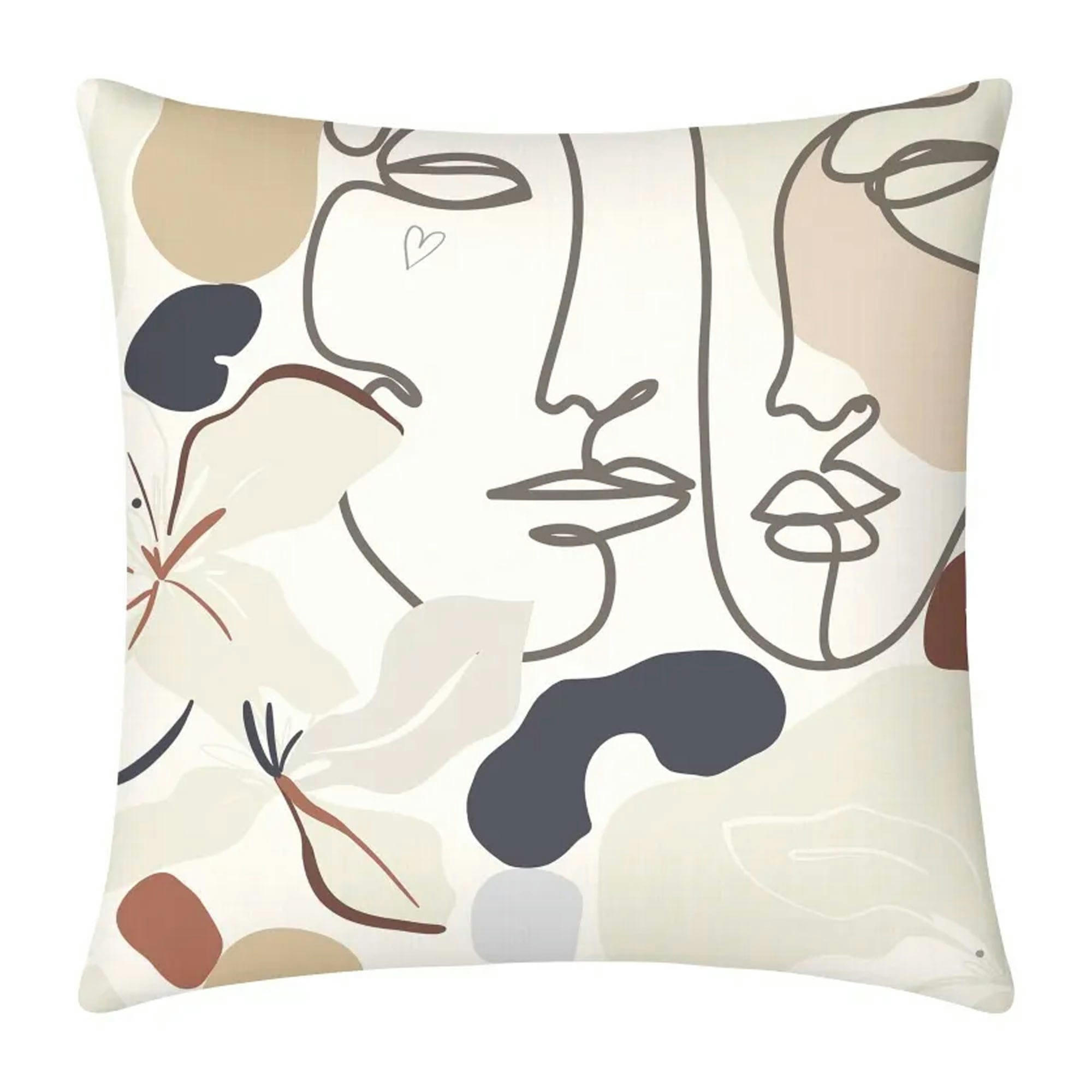 - Set de 2 coussins multicolores cubisme 43x43cm