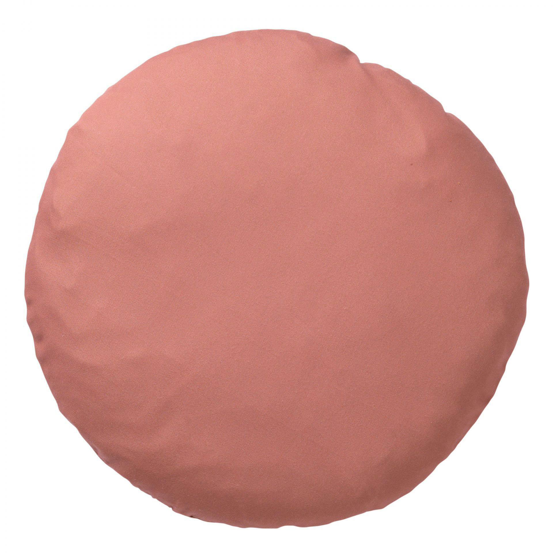 - Coussin rond rose doux 40 cm uni