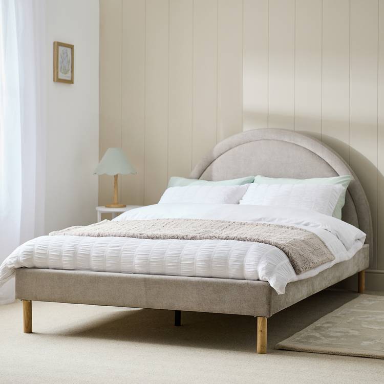 Habitat Sol Double Fabric Bed Frame - Grey