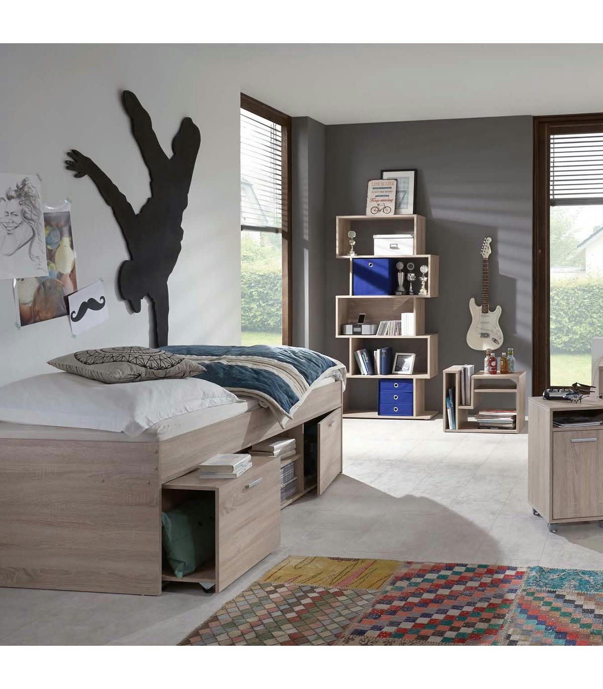 CARLO 1 - Lit avec rangements 90x200