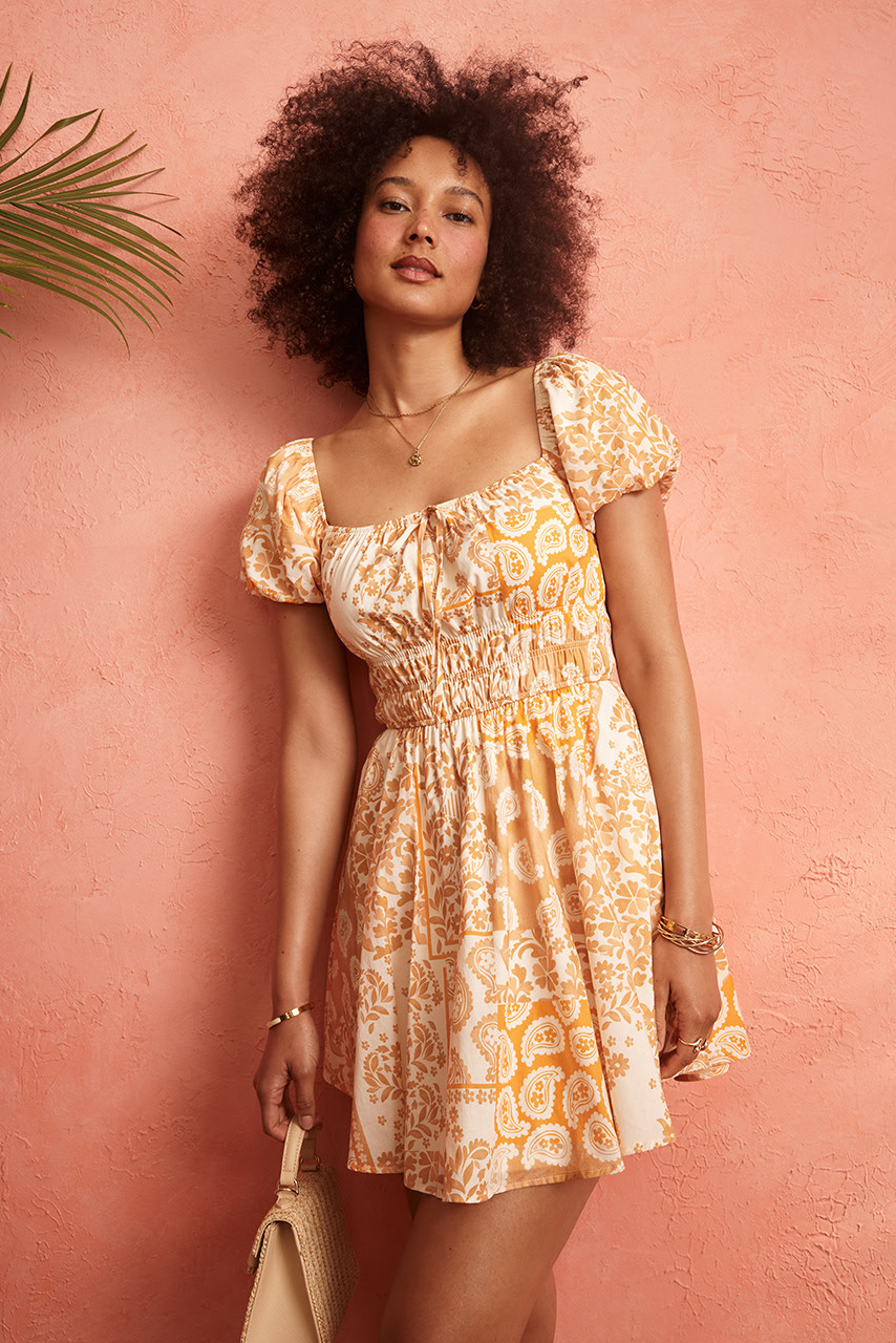 Emmie Puff Sleeve Floral Mini Dress