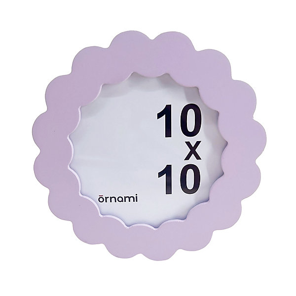 Cadre photo rond ondulé violet parme 10 x 10 cm Ornami