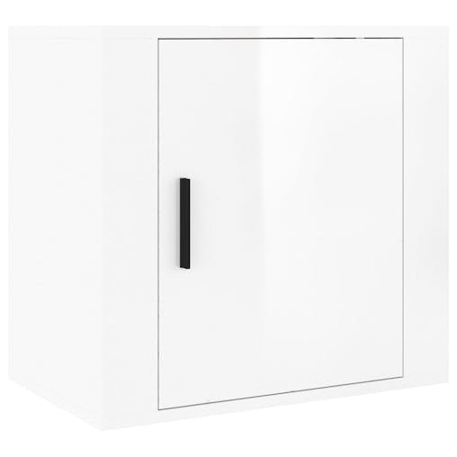 NNEVL Wall-mounted Bedside Cabinets 2 pcs High Gloss White 50x30x47cm