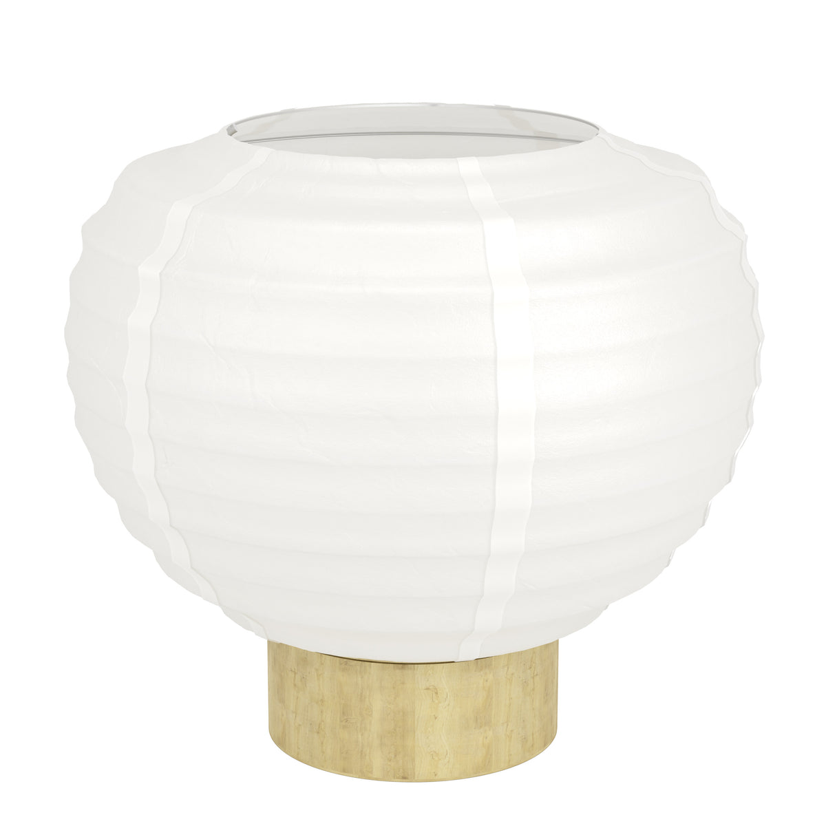 EGLO tafellamp Summerhill - e27 - papier/staal - wit/bruin