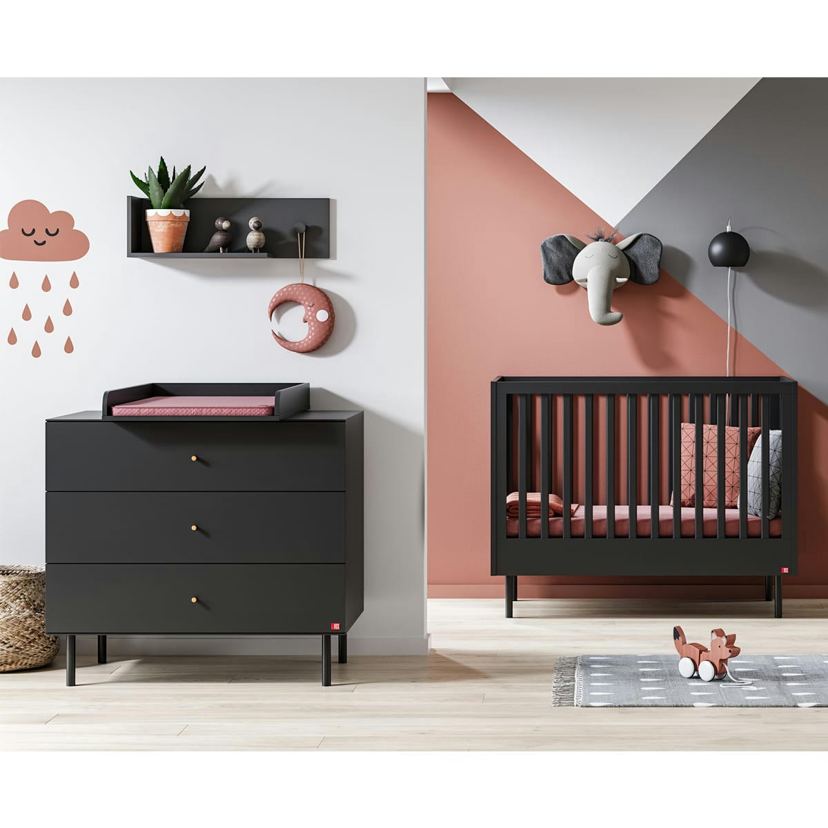CUTE - Lit bébé 60x120 gris